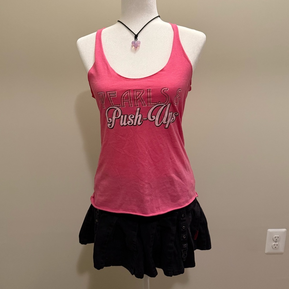 pink racer back tank